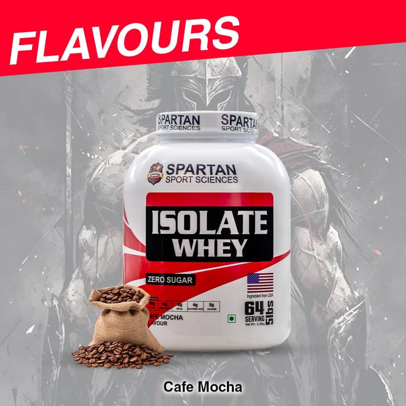 SPARTAN SPORT SCIENCES Isolate Whey Protein Powder Supplement with 28g Protein, 13g EAA, 6g BCAA, 4g Glutamic Acid for Men & Women
