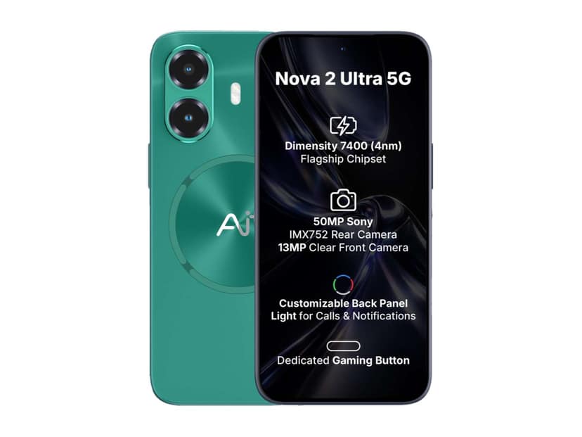 Ai+ Nova 2 Ultra 5G Smartphone, 8GB RAM, 128GB Storage - Green
