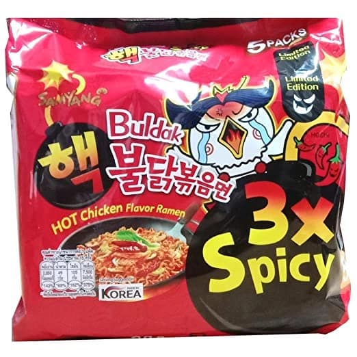 Buldak 3x Spicy Hot Chicken Noodles 5Pc Pack-700g