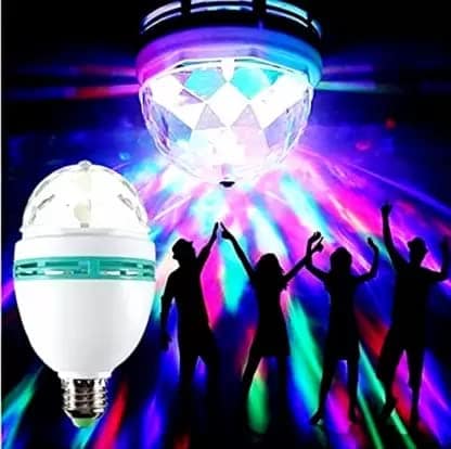 Elecsera LED Stage Light Disco Party Bulb Lamp Pack of 6 Single Disco Ball (Ball Diameter: 2.5 cm) Multicolor view 3