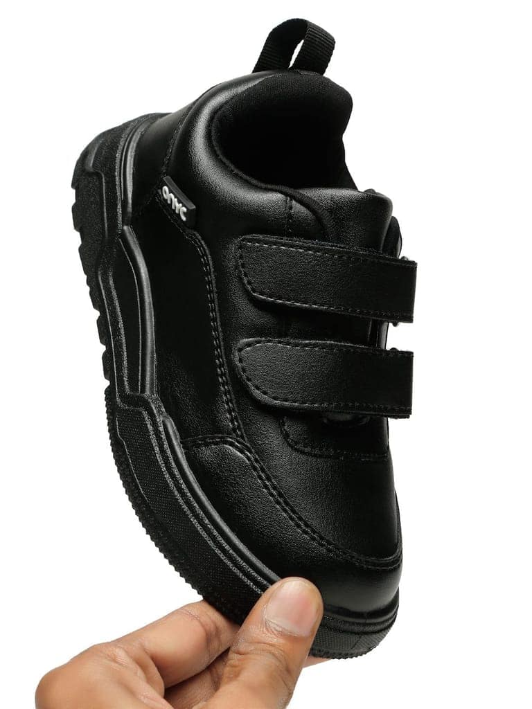 SuperKool Comfortable & LightWeight Lace-Free School Shoes - Black (Unisex) view 10