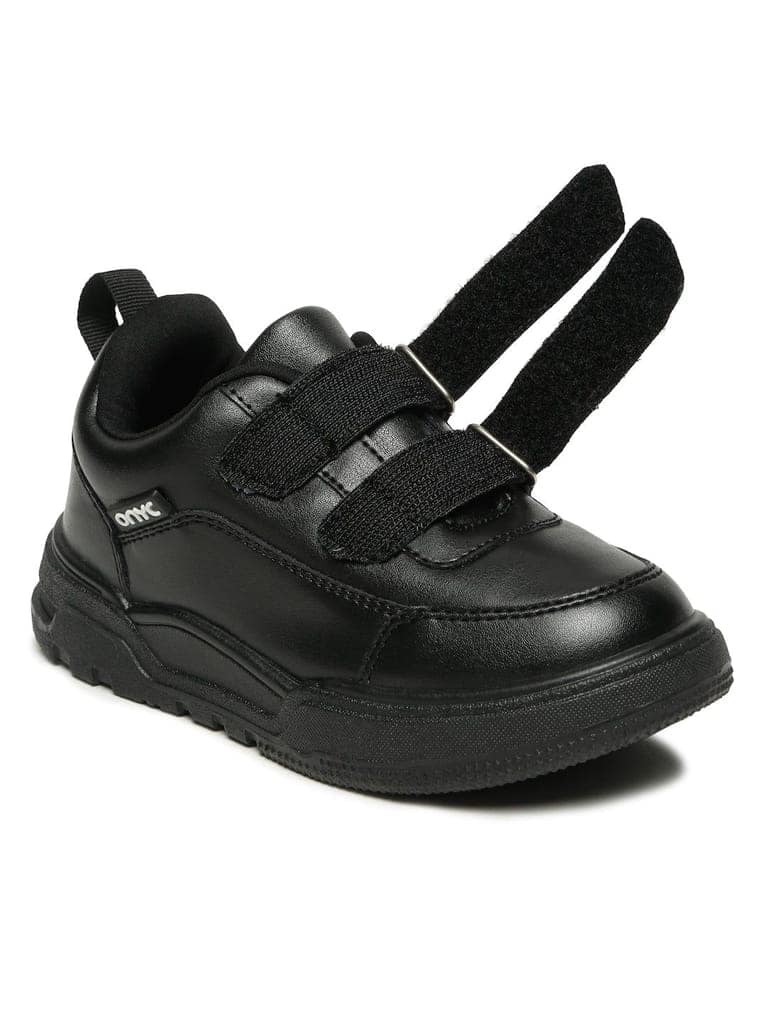 SuperKool Comfortable & LightWeight Lace-Free School Shoes - Black (Unisex) view 4