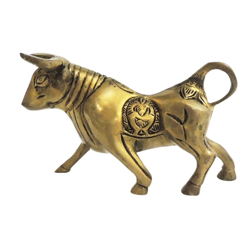 Brass Showpiece Bull Statue, Height : 3.5 Inch (BSMAS1292 C) view 2