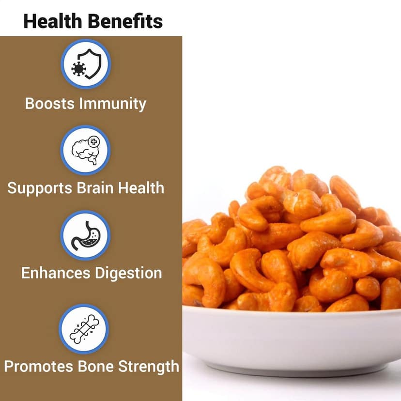Mona Premium Cheese Flavoured Cashews - Gourmet Dry Fruit Snack view 5