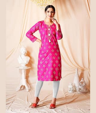 anushansa Women's Viscose Rayon Printed A-line Kurti - ( Multicolor2 )