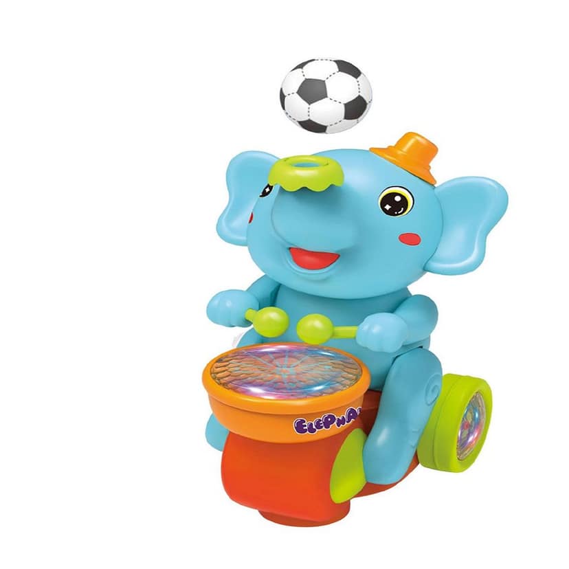 Elephant Musician Toy with Levitation Ball on Nose Along with Dazzling Light Drum Sound Music and Elephant Sound for Baby Toys and Toys for Boy Girl (Multicolor, Pack of 1) view 2