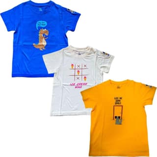 KUCHU New Launch'23 Unisex Tshirt for Boys and Girls- Set of 3|Super Combed Cotton-Modal Fiber|Soft Fabric |Breathable Fabric|Digitally Printed|Unique Design|Vibrant Colour |Half Sleeves |Round Neck