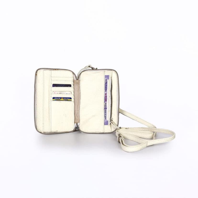 Zipper Crossbody – Ivory White view 3