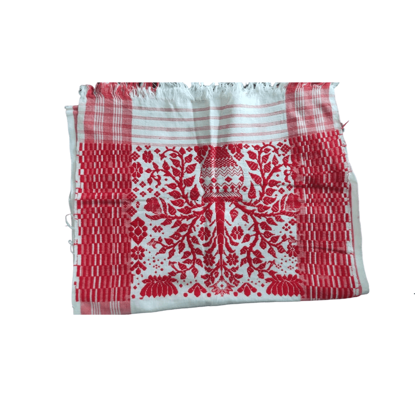 TRADITIONAL ASSAMESE HANDWOVEN GAMOSA