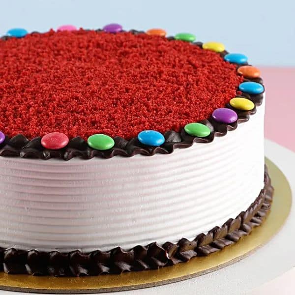 Red Velvet Gems Cake Half Kg view 4
