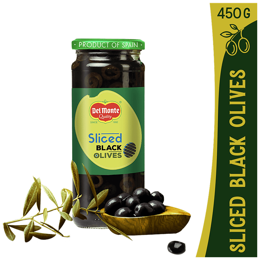 Del Monte Sliced Black Olives, 450 G Jar