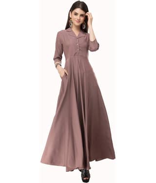 TOGZZ Women Crepe A-line Dress ( Pink )