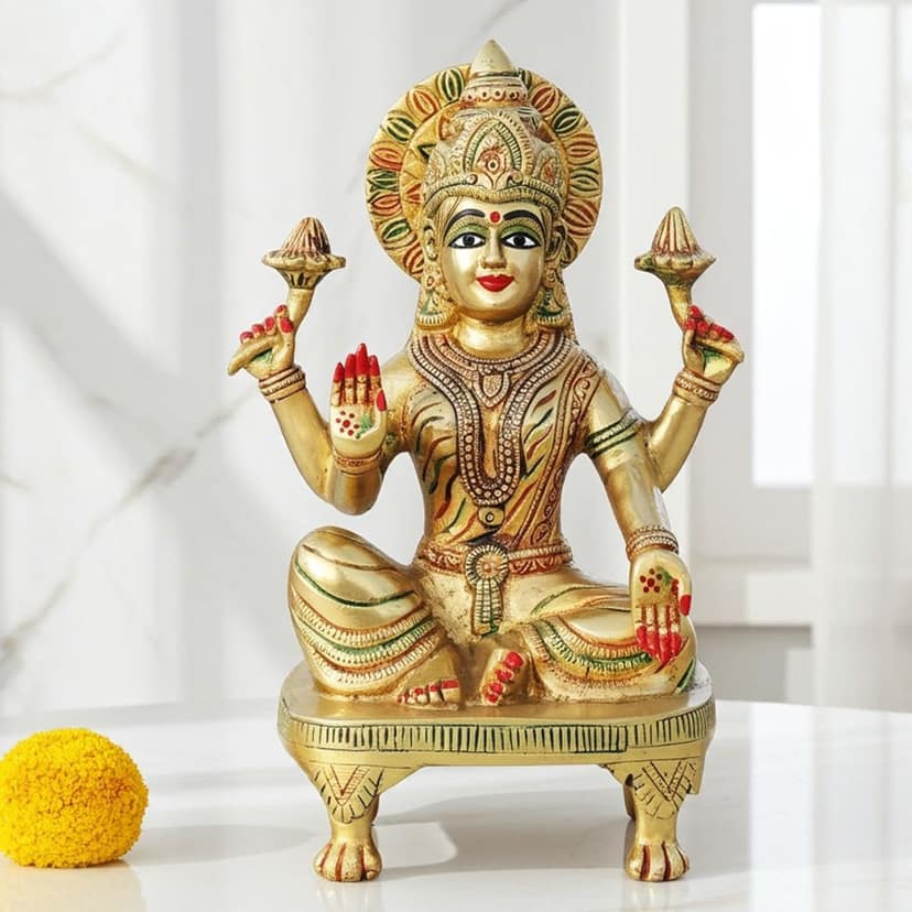 Brass Showpiece Laxmi Ji Statue (BSMAS1285 L)