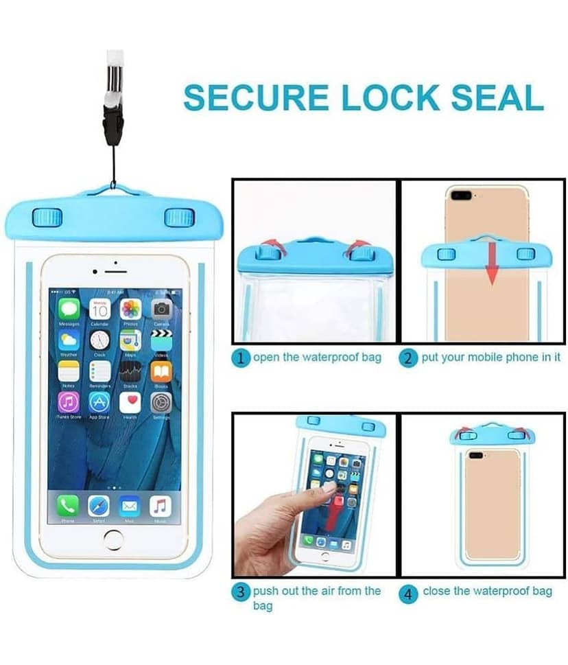 THRIFTKART - 2PC Swim cover for mobiles waterproof mobile cover for photography | underwater pouch for phone (ASSORTED COLOR) view 2