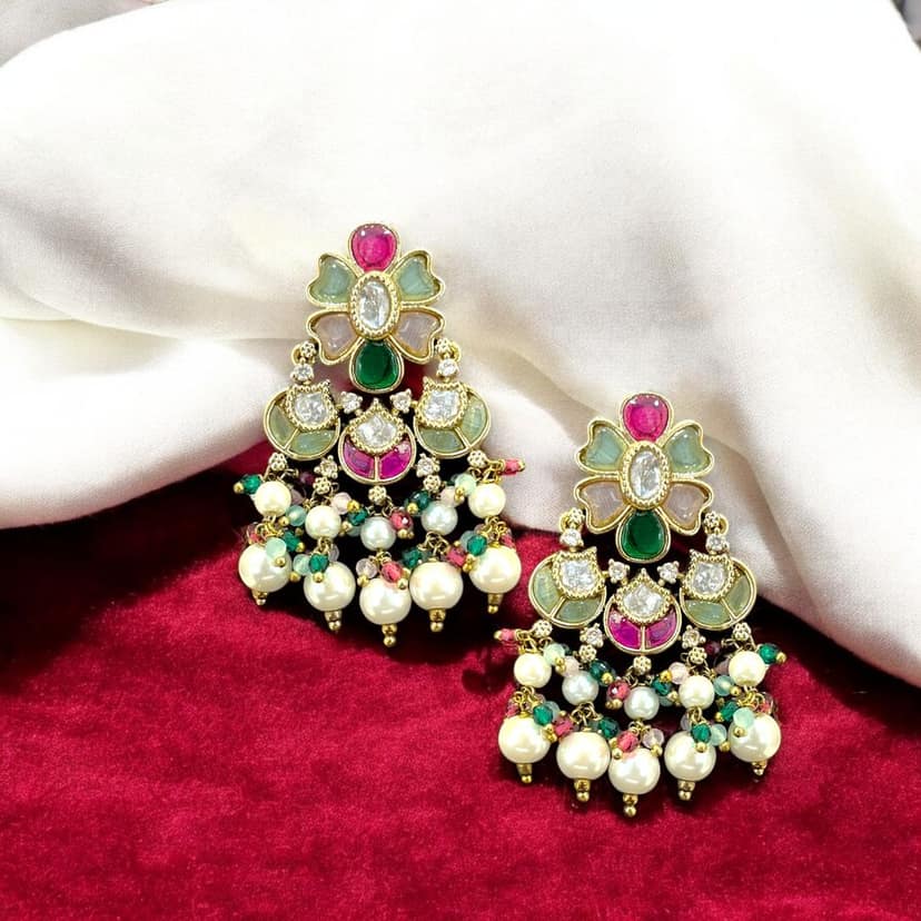 Pearl and Kundan Choker Set By Dia Art Jewels view 3