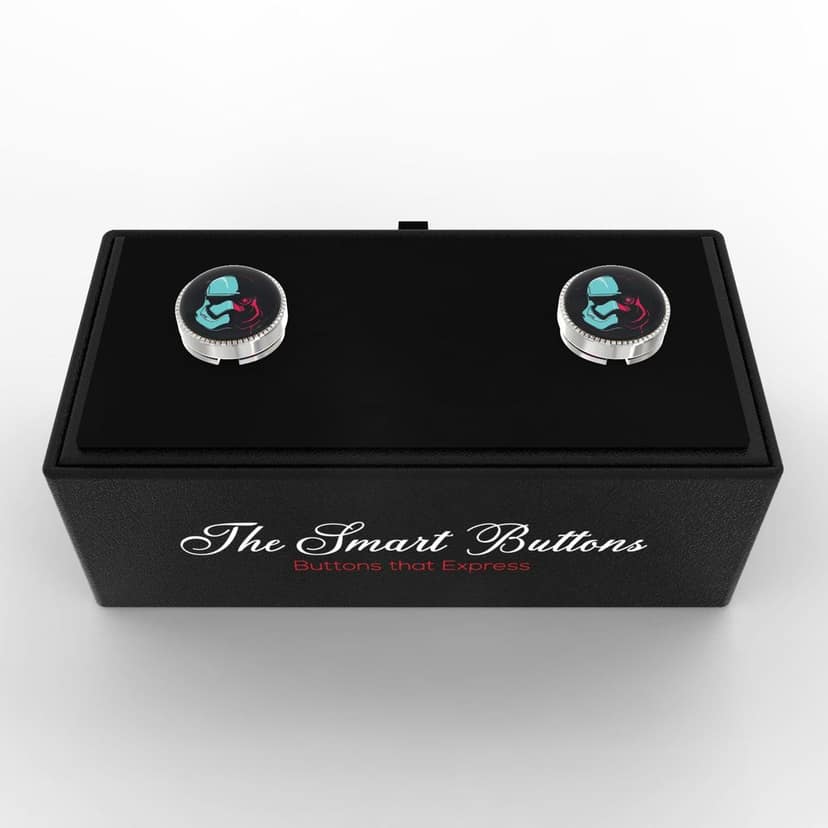 The Smart Buttons - Shirt Button Cover Cufflinks for Men - Stormtrooper Style view 3