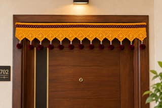 Traditional Handmade Woolen Toran with Decorative Wool Work for Door and Home Decoration