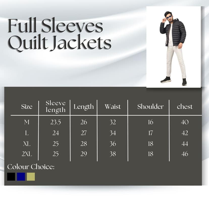 BlueFicus Mens Nylon Quilted Short Length Puffer Jacket (Olive Green) view 9