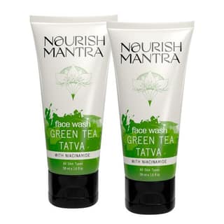 Nourish Mantra- Green Tea Tatva Face Wash | Formulated with Green Tea Walnut Powder & Niacinamide| Face Wash For All Skin Types | 2-in-1 Exfoliator & Face Cleanser for face |Paraben & SLS SL