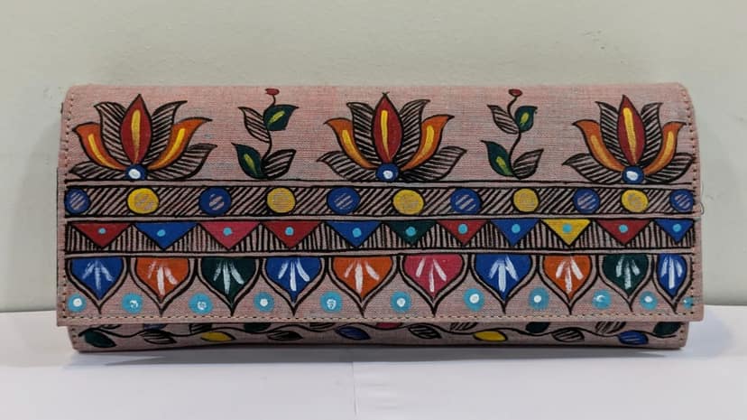 Kalakrishta Clutch - Khadi Cotton Red