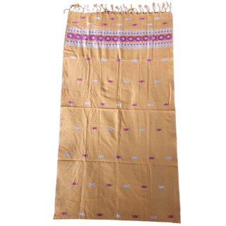 Handmade Cotton Dupatta - Light Orange