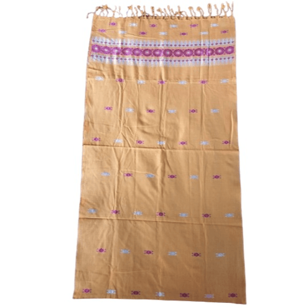 Handmade Cotton Dupatta - Light Orange