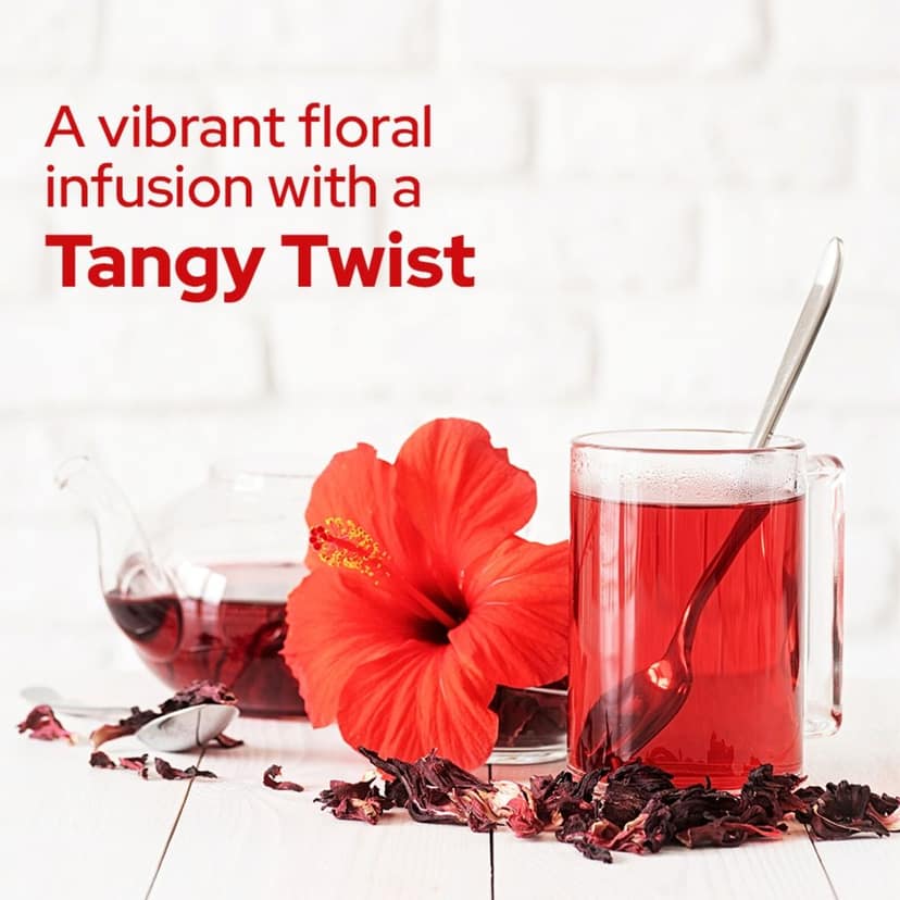 Chai Vedic Hibiscus Ashwagandha Rebloom Herbal Infusion Tea with Cinnamon, Ginger and Apple Flavour view 5