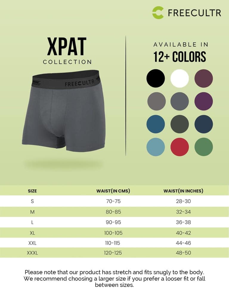 FREECULTR Men's Underwear Anti Bacterial Micromodal Airsoft Trunk - Non Itch No Chaffing Sweat Proof - Pack of 1-Ash Grey view 7