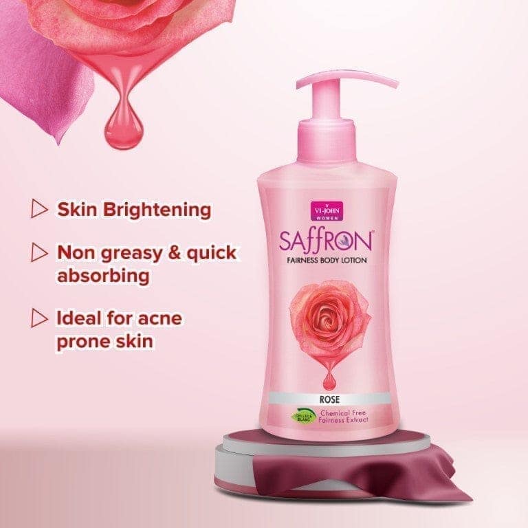 VI-JOHN Body Lotion Combo Of 2 | 250 ML Each | For Men And Women | All Skin Types | Turmeric | Rose 500 ML view 5