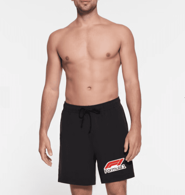 Men's Black F1 Oversized Shorts view 2
