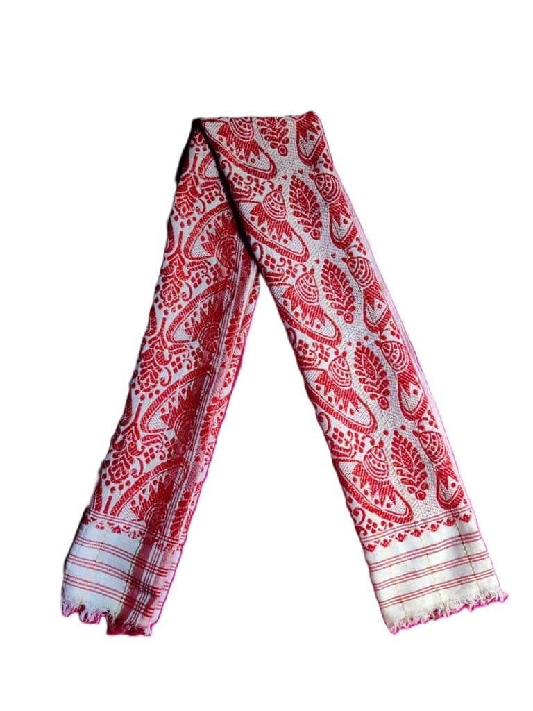 Assamese Handwoven Traditional Gamusa view 2
