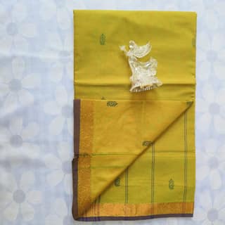 Cotton Saree without Blouse -Mango Design