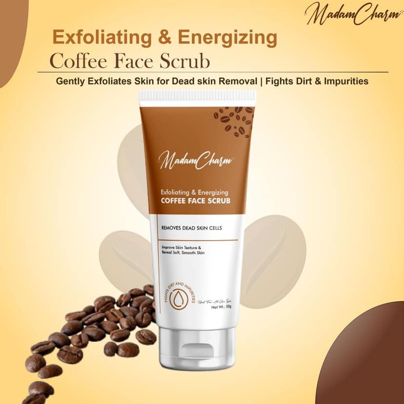 MadamCharm Coffee Face Scrub | Gently Exfoliates Skin for Dead skin Removal | Remove Blackheads | 50g view 4