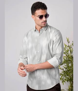 IVOC Rayon Slim Fit Printed Full Sleeves Men's Casual Shirt - Green ( Pack of 1 )