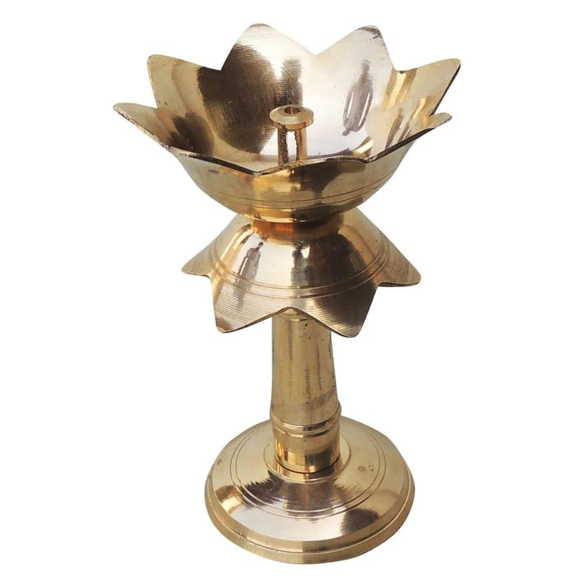 Brass Kamal Stand Deepak No. 3 (FMAS634 D) view 2