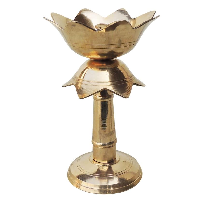 Brass Kamal Stand Deepak No. 3 (FMAS634 D) view 3