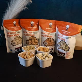 Healthy Master Makhana Combo (Makhana Periperi, Makhana Cream And Onion, Makhana Pudina, Makhana Herbs), 80 gm Each - Pack 4