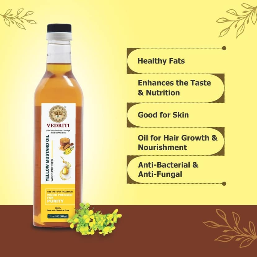 Wood Pressed Yellow Mustard Oil view 3