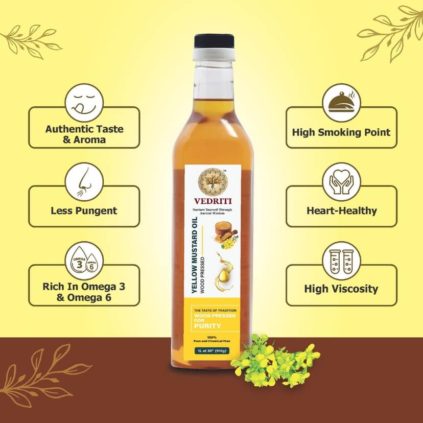 Wood Pressed Yellow Mustard Oil view 4