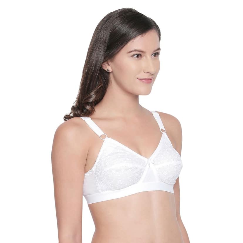 Bodycare 100% Cotton Lightly Padded Non wired Tshirt Bra-Pack of 3 view 3