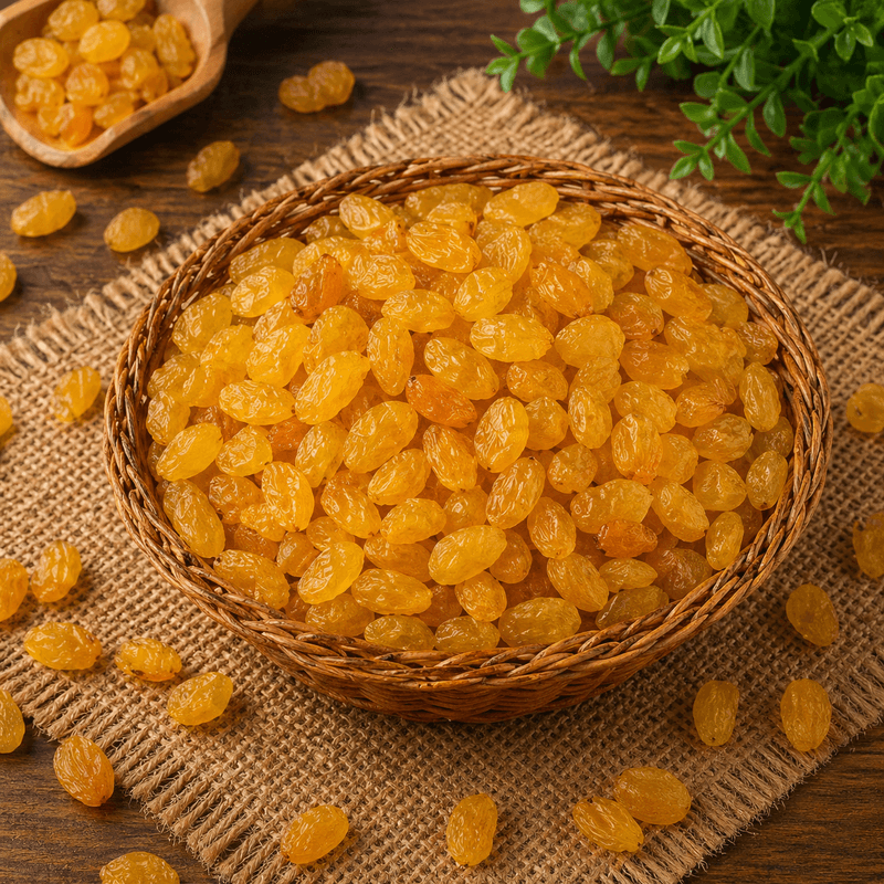 Yellow Kishmish Golden Raisins (250g) | Naturally Sweet & Chewy Snack | Healthy Baking & Daily Snacking
