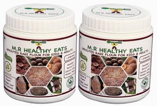 M.R Healthy Eats- Organic Sprouted Ragi Flour for Kids & Adults In Food-Grade Container 400 gms each (Pack of 2) (+6 Months)