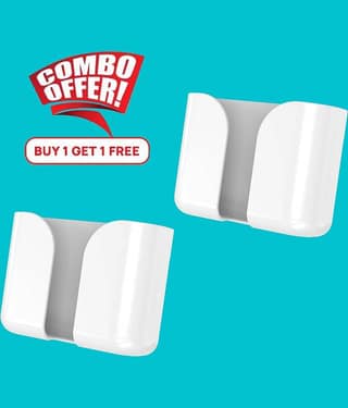 ELV Wall Mount Phone Holder | Smartphone Wall Mount Stand with Strong Adhesive | Anti-Slip Silicone, Cable Slot for Easy Charging
