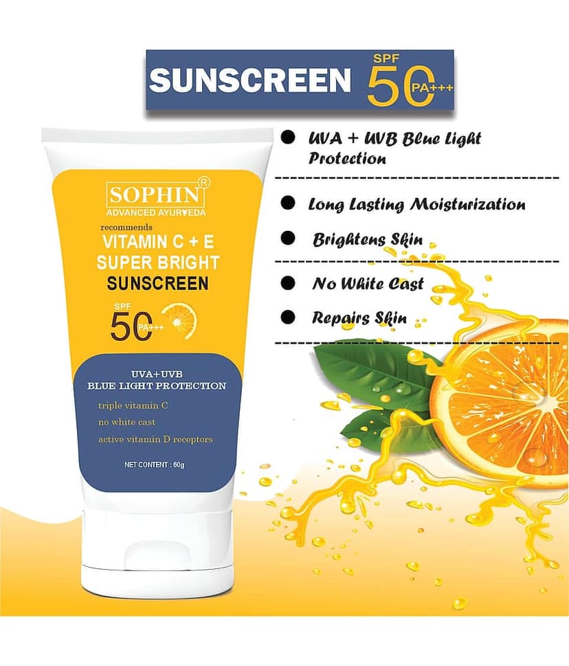 SOPHIN SPF 50 Sunscreen Cream For All Skin Type ( Pack of 1 ) view 2