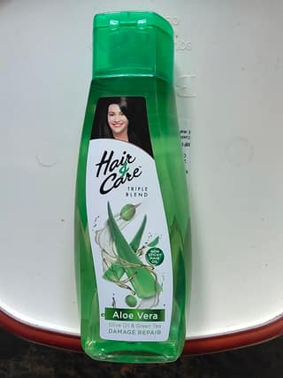 Hair & care triple blend aloe vera olive oil natural vitamin E non sticky hair oil