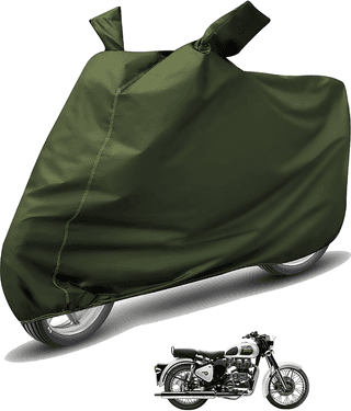 Caronix Bike Body Cover for Royal Enfield Classic 350 ( Pack of 1 ) , Green