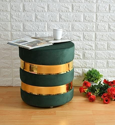 ShadowKart Ottoman Pouffes Stool for Living Room | Footrest Seat Pouf Puffy Foam Stool | Foot Stool Home Decoration