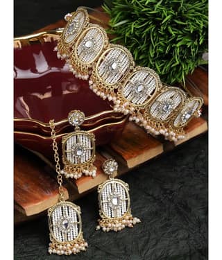 Sukkhi White Alloy Necklace Set ( Pack of 1 )