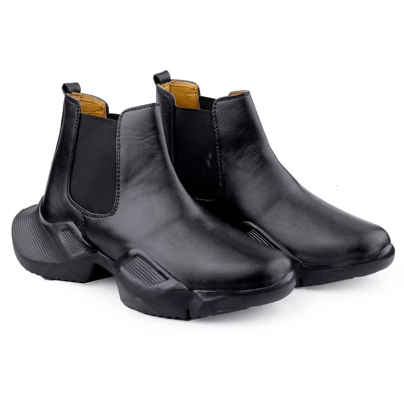Bxxy's Faux Leather Comfort Wear Premium Chelsea Boots for Men view 5