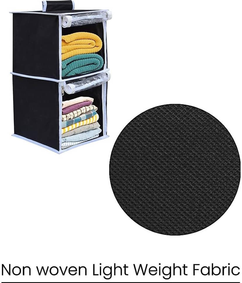 Fabric Hanging Cloth Organiser ( Pack of 1 ) view 2
